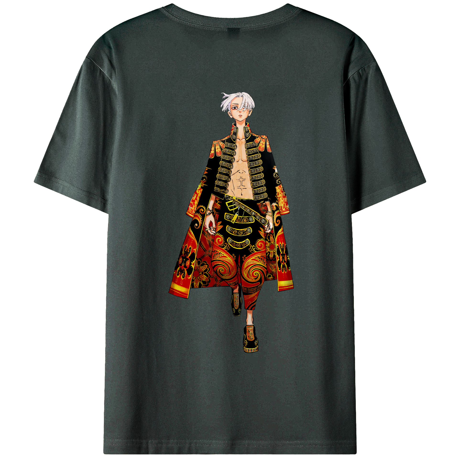（画像用） 東京リベンジャーズ Tokyo Revengers 綿100％ メンズ半袖Tシャツ（バックプリント） 通気性